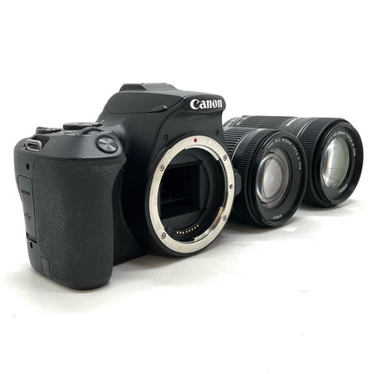 【全額返金保証】【最速発送】Canon デジタル一眼 EOS Kiss X10 ダブルズームキット ブラック 動作確認済