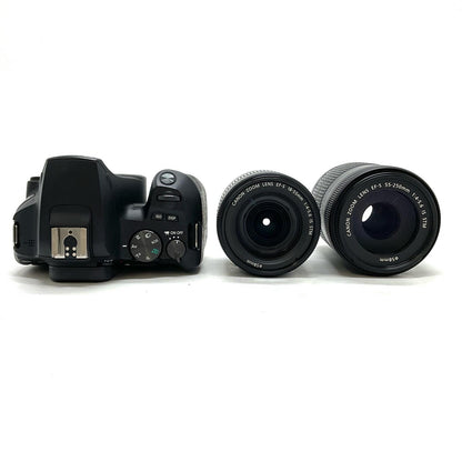 【全額返金保証】【最速発送】Canon デジタル一眼 EOS Kiss X10 ダブルズームキット ブラック 動作確認済