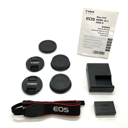 【全額返金保証】【最速発送】Canon デジタル一眼 EOS Kiss X10 ダブルズームキット ブラック 動作確認済