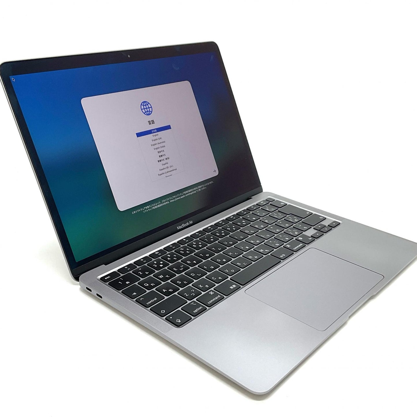 【全額返金保証】【最速発送】Apple MacBook Air 13.3インチ 2020 Apple M1 8GB 256GB スペースグレイ 87% 美品 動作確認済