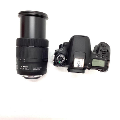 【全額返金保証】【最速発送】Canon デジタル一眼 EOS 9000D EF-S18-135 IS USM レンズキット ブラック 美品 動作確認済