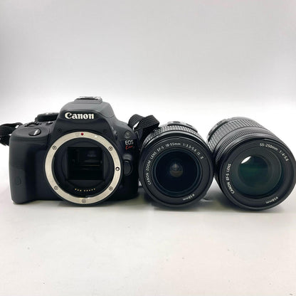 【全額返金保証】【最速発送】Canon デジタル一眼 EOS Kiss X7 ダブルズームキット ブラック 動作確認済
