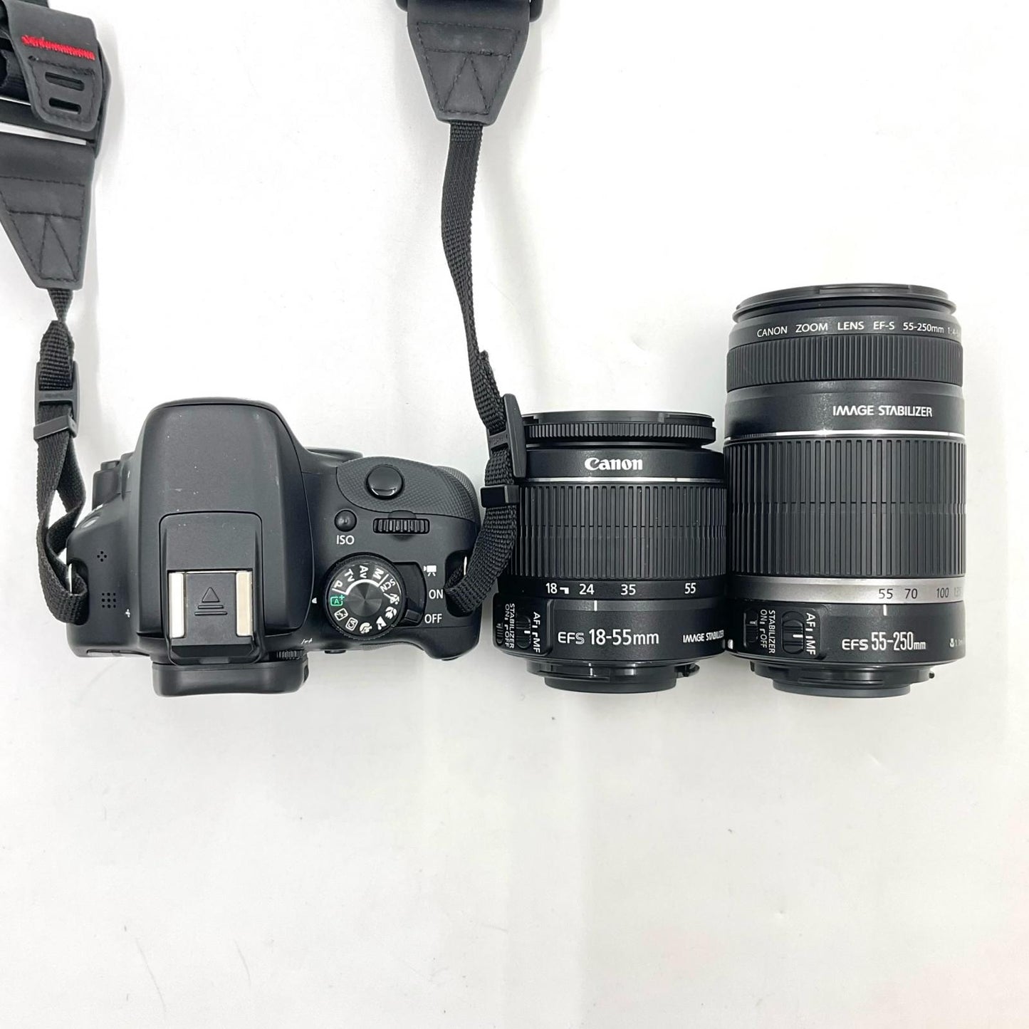 【全額返金保証】【最速発送】Canon デジタル一眼 EOS Kiss X7 ダブルズームキット ブラック 動作確認済