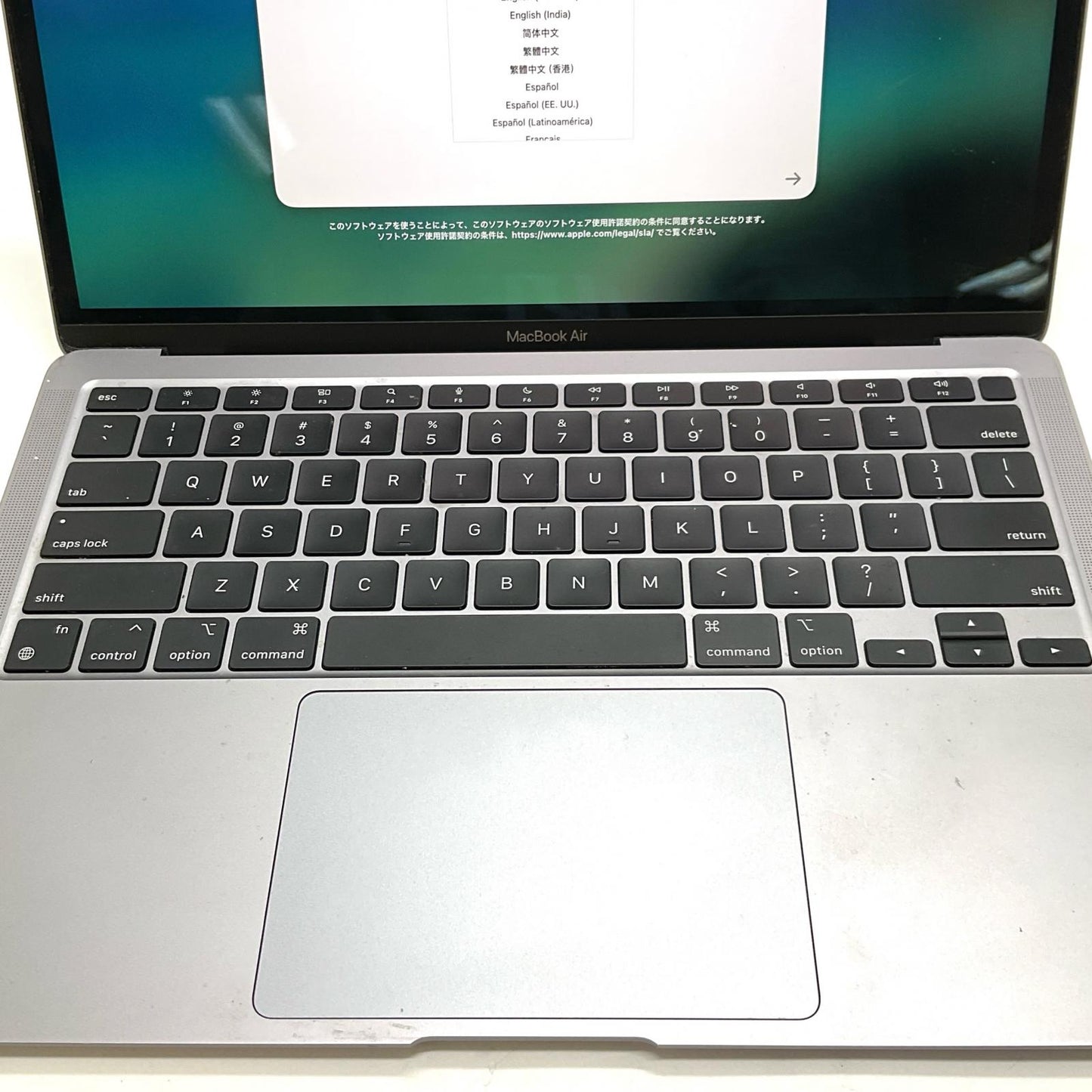 【全額返金保証】【最速発送】Apple MacBook Air 13.3インチ 2020 Apple M1 8GB 256GB スペースグレイ 89% 動作確認済