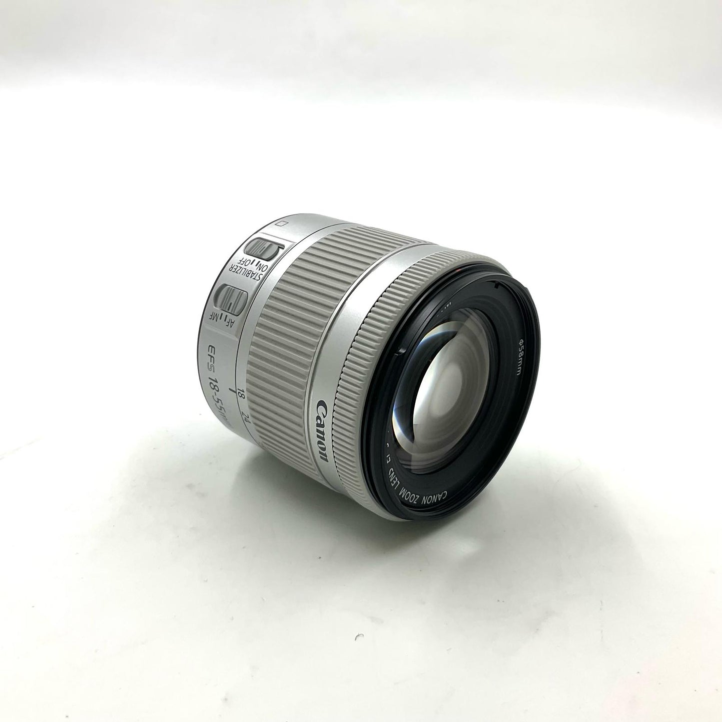 【全額返金保証】【最速発送】Canon EF-S18-55mm F4-5.6 IS STM [シルバー] 美品 動作確認済