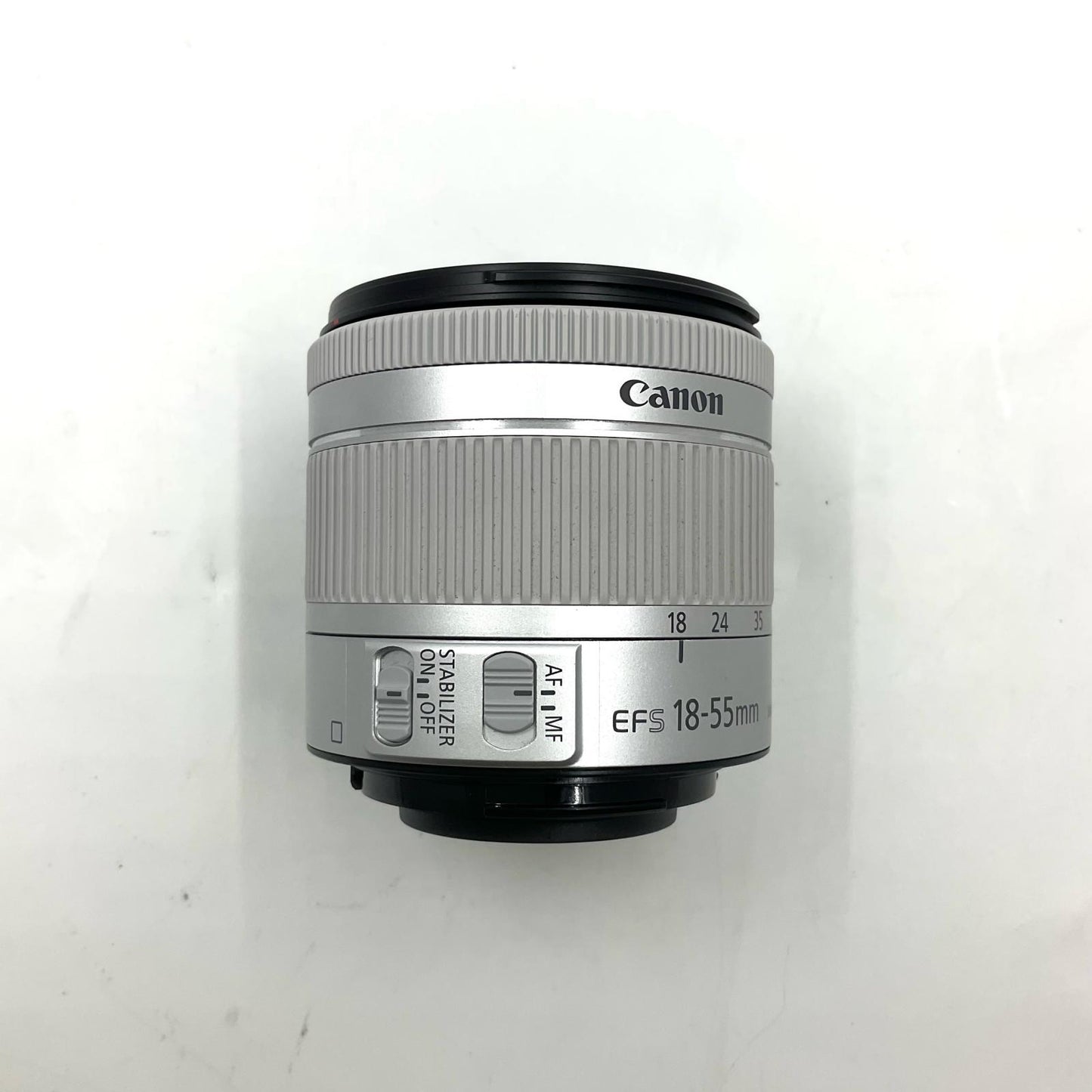 【全額返金保証】【最速発送】Canon EF-S18-55mm F4-5.6 IS STM [シルバー] 美品 動作確認済