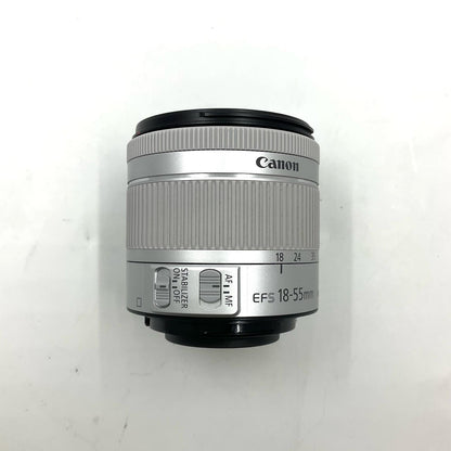 【全額返金保証】【最速発送】Canon EF-S18-55mm F4-5.6 IS STM [シルバー] 美品 動作確認済