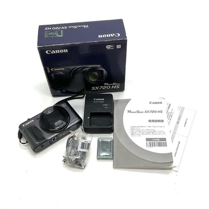 【全額返金保証】【最速発送】Canon コンパクトデジタルカメラ PowerShot SX720 HS ブラック 美品 動作確認済