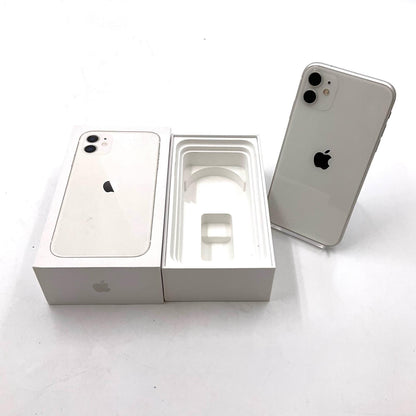 【全額返金保証】【最速発送】Apple iPhone iPhone 11 128GB ホワイト SIMフリー 白ロム 動作確認済 88%