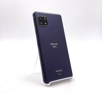 【最速発送】SHARP AQUOS sense5G SH 64GB ニュアンスブラック docomo SH-53A 白ロム【難有】