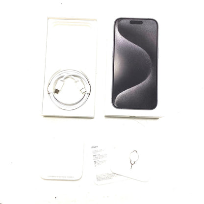 【全額返金保証】【最速発送】Apple iPhone iPhone 15 Pro 256GB ブラックチタニウム SIMフリー 白ロム 美品 動作確認済 87%