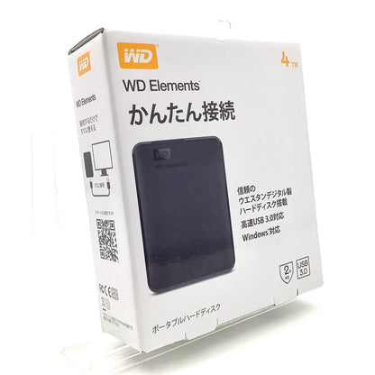 【全額返金保証】【最速発送】ウエスタンデジタル WD Elements 外付け HDD 4TB 新品未開封 即納OK