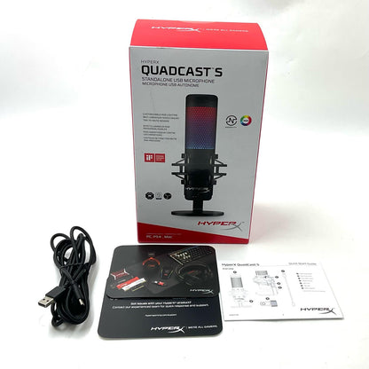 【全額返金保証】【最速発送】HyperX HyperX QuadCast S USBマイク HMIQ1S-XX-RG/G 美品 動作確認済