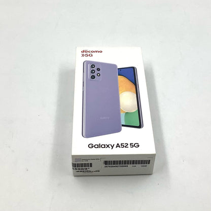 【全額返金保証】【最速発送】SAMSUNG Galaxy A52 5G 128GB オーサムバイオレット docomo SC-53B 白ロム 動作確認済