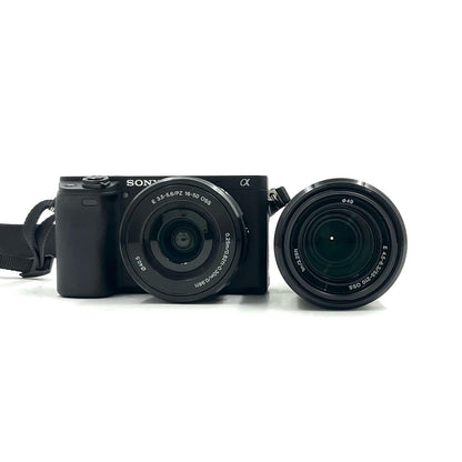 【全額返金保証】【最速発送】Sony デジタル一眼 α6400 ILCE-6400Y ダブルズームレンズキット ブラック 美品 動作確認済