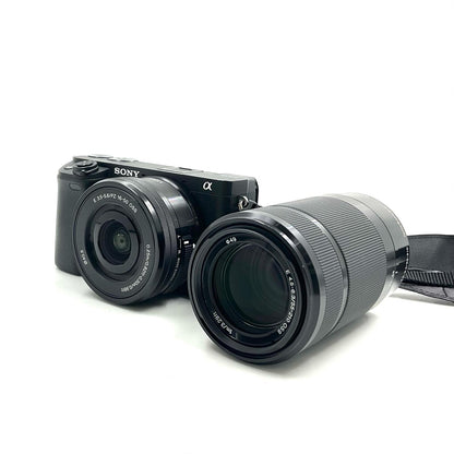 【全額返金保証】【最速発送】Sony デジタル一眼 α6400 ILCE-6400Y ダブルズームレンズキット ブラック 美品 動作確認済