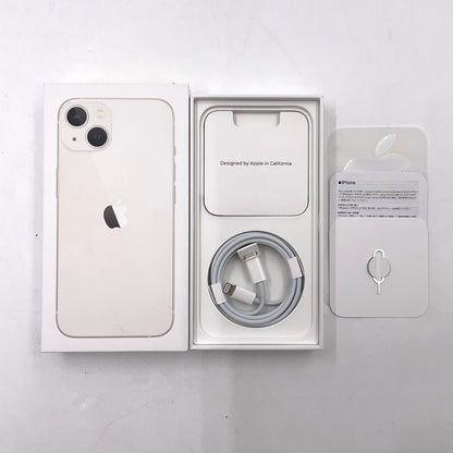 【全額返金保証】【最速発送】Apple iPhone iPhone 13 256GB スターライト Softbank SIMフリー 美品 動作確認済 100%