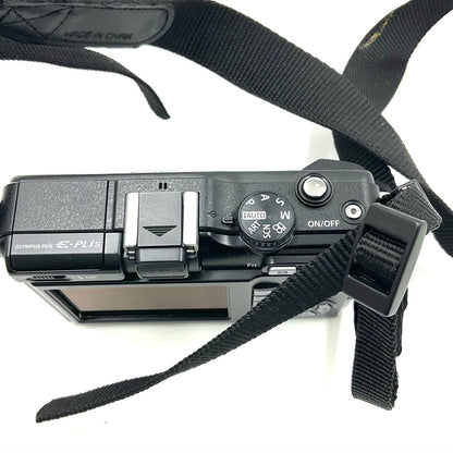 【全額返金保証】【最速発送】OLYMPUS デジタル一眼 PEN E-PL1s ブラック 美品 動作確認済