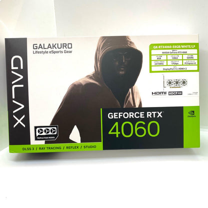 【全額返金保証】【最速発送】CALAX グラフィックボード GK-RTX4060-E8GB/WHITE/LP GEFORCE RTX 4060 新品未開封 即納OK