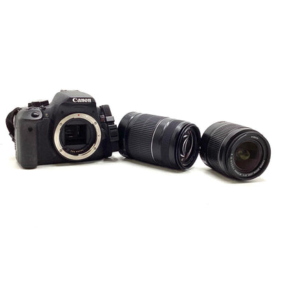 【全額返金保証】【最速発送】Canon デジタル一眼 EOS Kiss X6i ダブルズームレンズキット 動作確認済