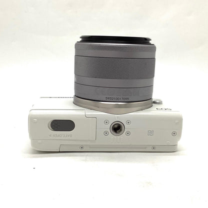 【全額返金保証】【最速発送】Canon デジタル一眼 EOS M100 EF-M15-45 IS STM レンズキット [ホワイト] 美品 動作確認済