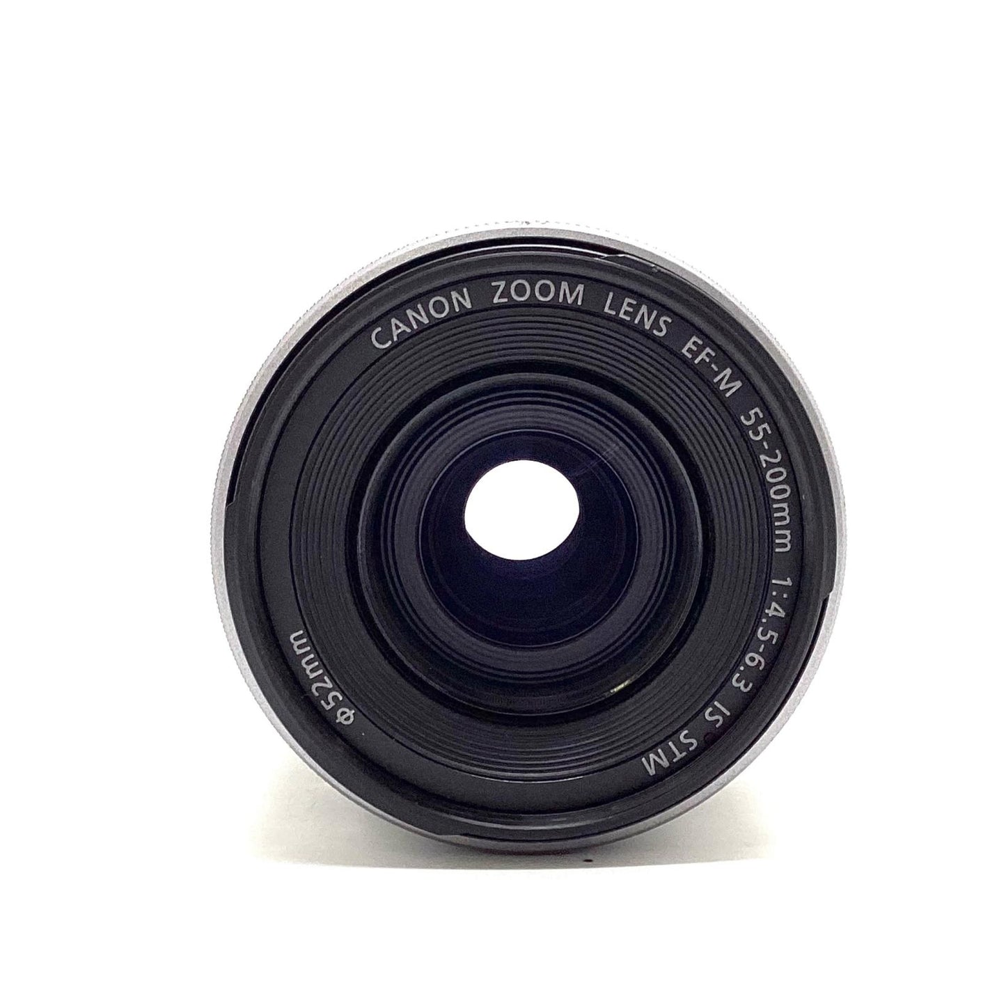【全額返金保証】【最速発送】Canon EF-M55-200mm F4.5-6.3 IS STM [シルバー] 美品 動作確認済