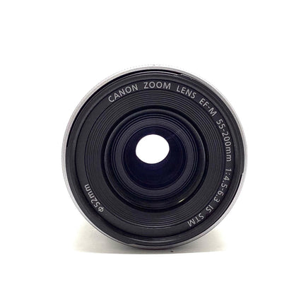 【全額返金保証】【最速発送】Canon EF-M55-200mm F4.5-6.3 IS STM [シルバー] 美品 動作確認済