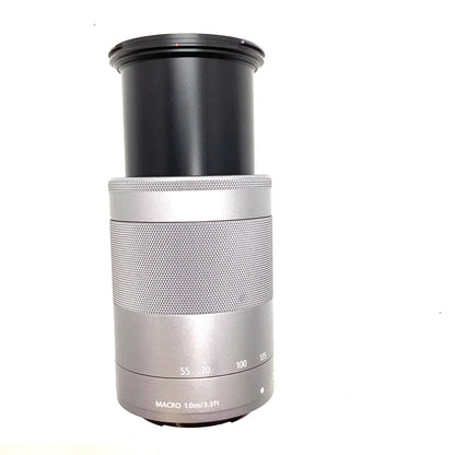 【全額返金保証】【最速発送】Canon EF-M55-200mm F4.5-6.3 IS STM [シルバー] 美品 動作確認済