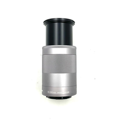 【全額返金保証】【最速発送】Canon EF-M55-200mm F4.5-6.3 IS STM [シルバー] 美品 動作確認済