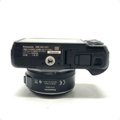 【全額返金保証】【最速発送】Panasonic デジタル一眼 LUMIX DMC-GF5X-K 電動ズームレンズキット エスプリブラック 美品 動作確認済