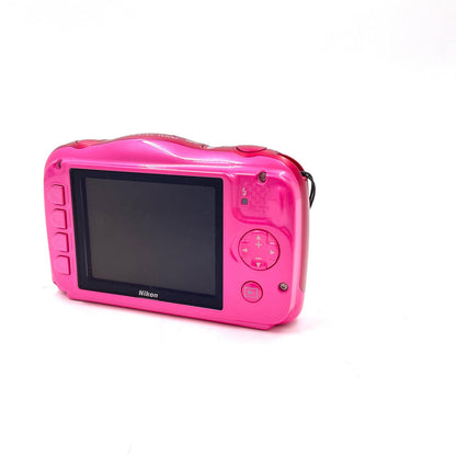 【全額返金保証】【最速発送】Nikon コンパクトデジタルカメラ COOLPIX W100 [ピンク] 美品 動作確認済