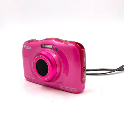 【全額返金保証】【最速発送】Nikon コンパクトデジタルカメラ COOLPIX W100 [ピンク] 美品 動作確認済