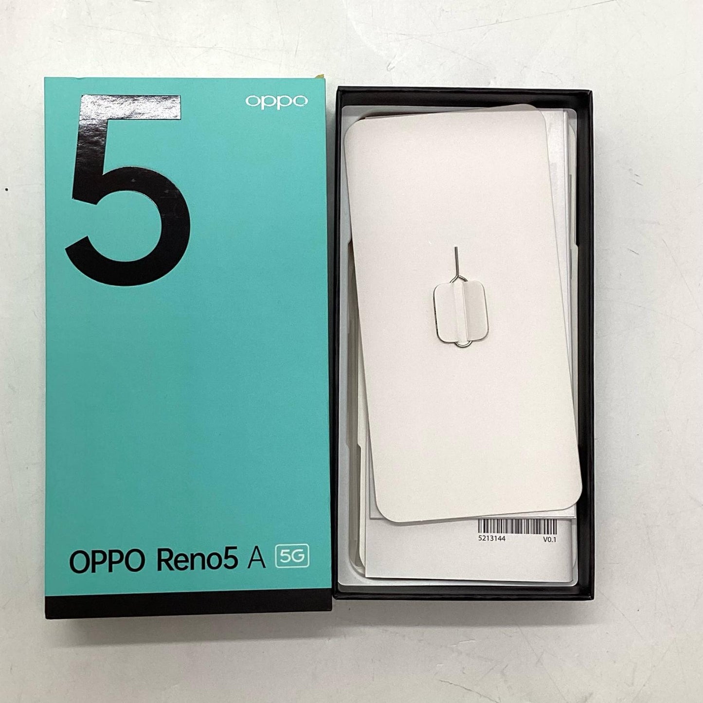 【全額返金保証】【最速発送】OPPO Reno 5 A 128GB アイスブルー Softbank A103OP 白ロム 美品 動作確認済