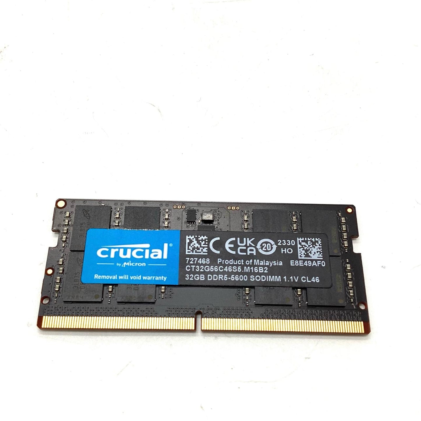 【全額返金保証】【最速発送】crucial メモリ SODIMM DDR5 32GB CT32G56C46S5.M16B2 美品 動作確認済