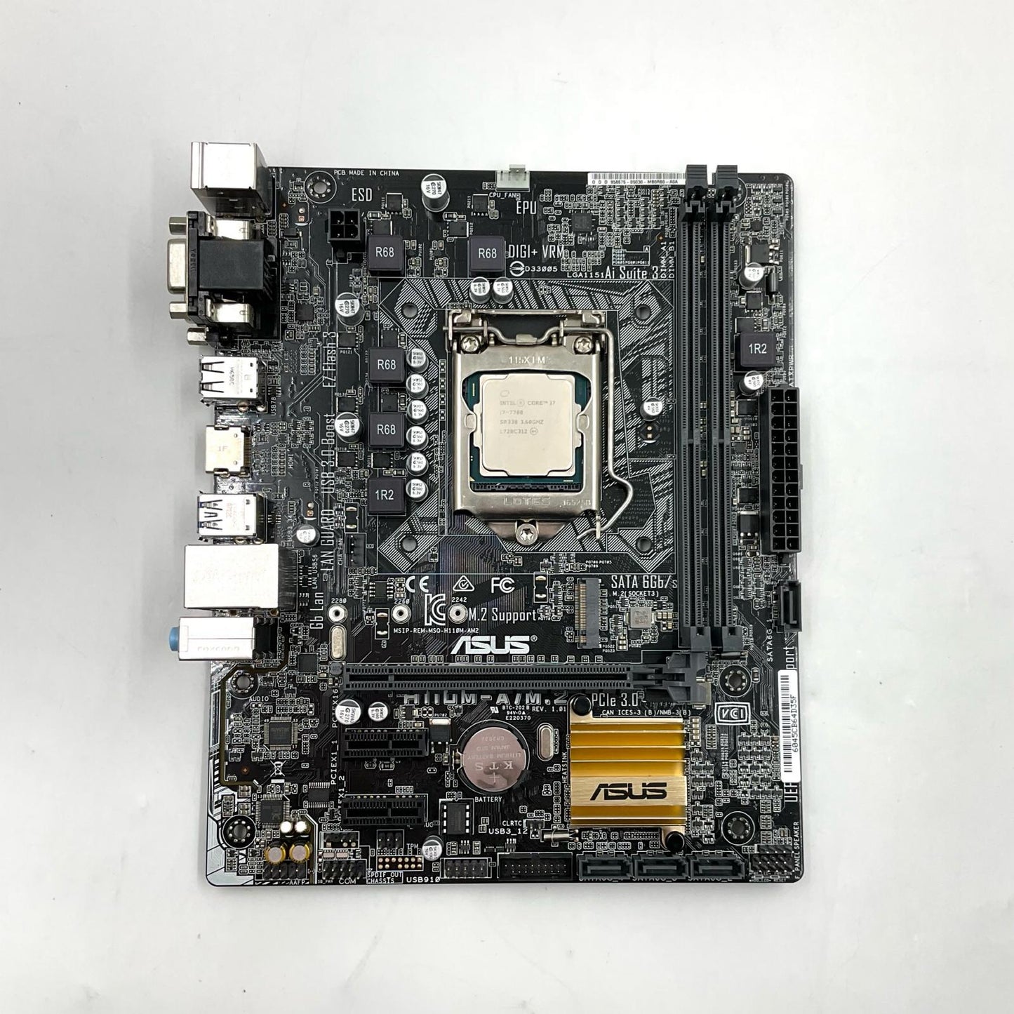 【全額返金保証】【最速発送】ASUS マザーボード H110M-A/M.2 美品 動作確認済