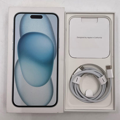 【全額返金保証】【最速発送】Apple iPhone iPhone 15 Plus 128GB ブルー Softbank 白ロム 動作確認済 90%