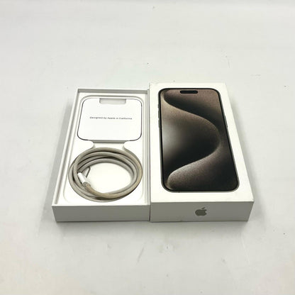 【全額返金保証】【最速発送】Apple iPhone iPhone 15 Pro 128GB ナチュラルチタニウム SIMフリー 白ロム 美品 動作確認済 86%