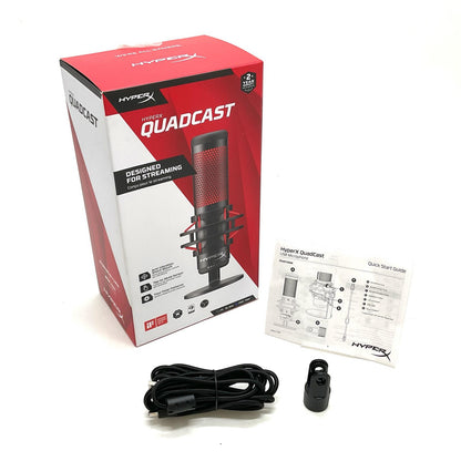 【全額返金保証】【最速発送】HyperX QuadCast HX-MICQC-BK 美品 動作確認済