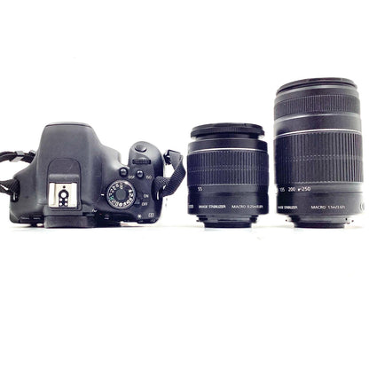 【全額返金保証】【最速発送】Canon デジタル一眼 EOS Kiss X5 ダブルズームキット ブラック 美品 動作確認済