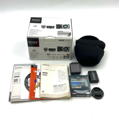 【全額返金保証】【最速発送】Sony デジタル一眼 α NEX-5RL パワーズームレンズキット ブラック 美品 動作確認済