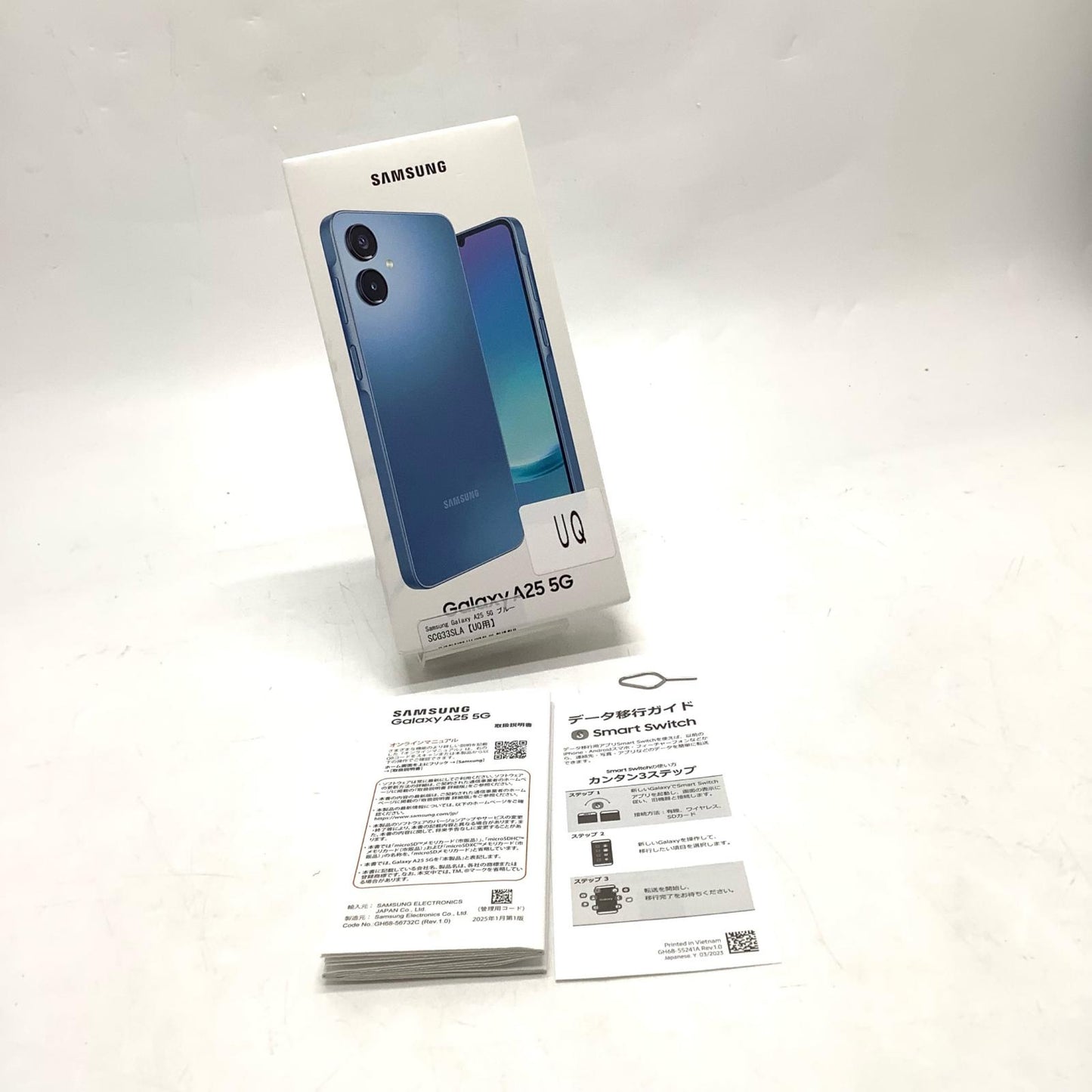 【全額返金保証】【最速発送】SAMSUNG Galaxy A25 5G 64GB ブルー UQmobile SCG33 白ロム 美品 動作確認済