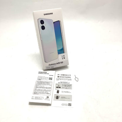 【全額返金保証】【最速発送】SAMSUNG Galaxy A25 5G 64GB ライトブルー UQmobile SCG33 白ロム 美品 動作確認済