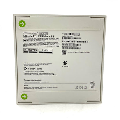 【全額返金保証】【最速発送】Apple Mac mini Apple M4 16GB SSD 256GB 新品未開封 即納OK