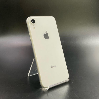 【全額返金保証】【最速発送】Apple iPhone iPhone XR 128GB ホワイト au 白ロム 美品 動作確認済 80%