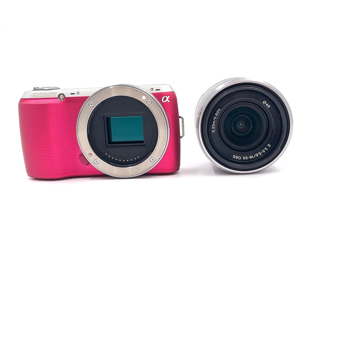 【最速発送】Sony デジタル一眼 α NEX-C3K ズームレンズキット ピンク【難有】