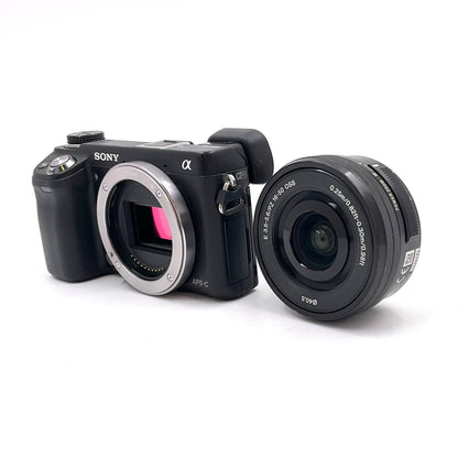 【全額返金保証】【最速発送】Sony デジタル一眼 α NEX-6L パワーズームレンズキット ブラック 美品 動作確認済
