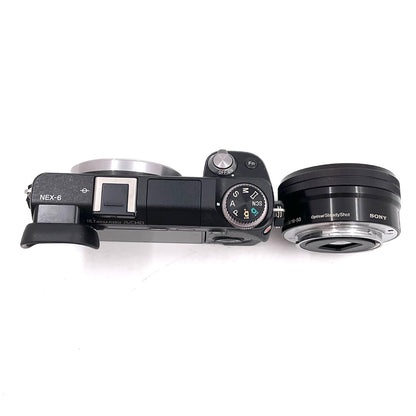 【全額返金保証】【最速発送】Sony デジタル一眼 α NEX-6L パワーズームレンズキット ブラック 美品 動作確認済