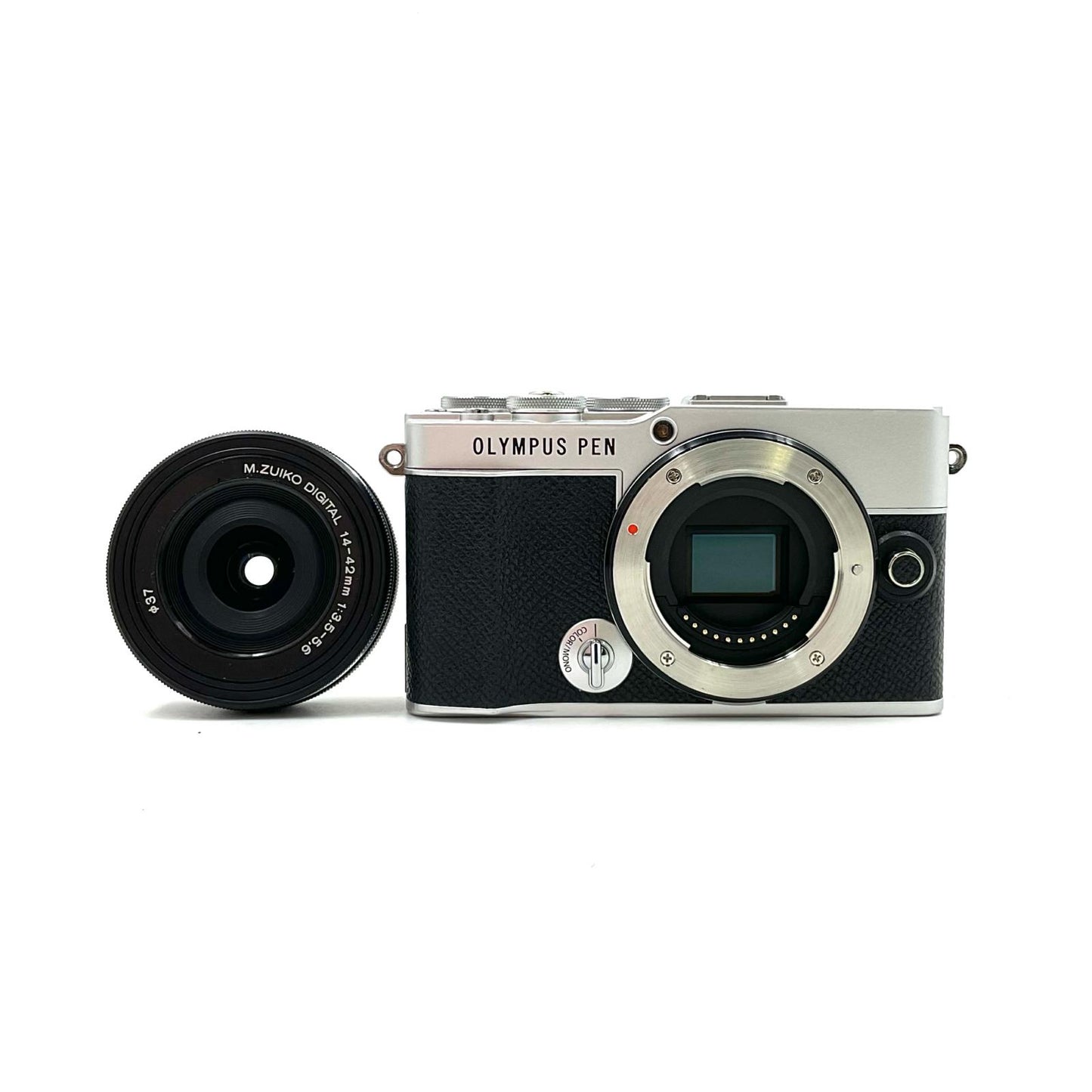 【全額返金保証】【最速発送】OLYMPUS デジタル一眼 PEN E-P7 14-42mm EZレンズキット [シルバー] 美品 動作確認済