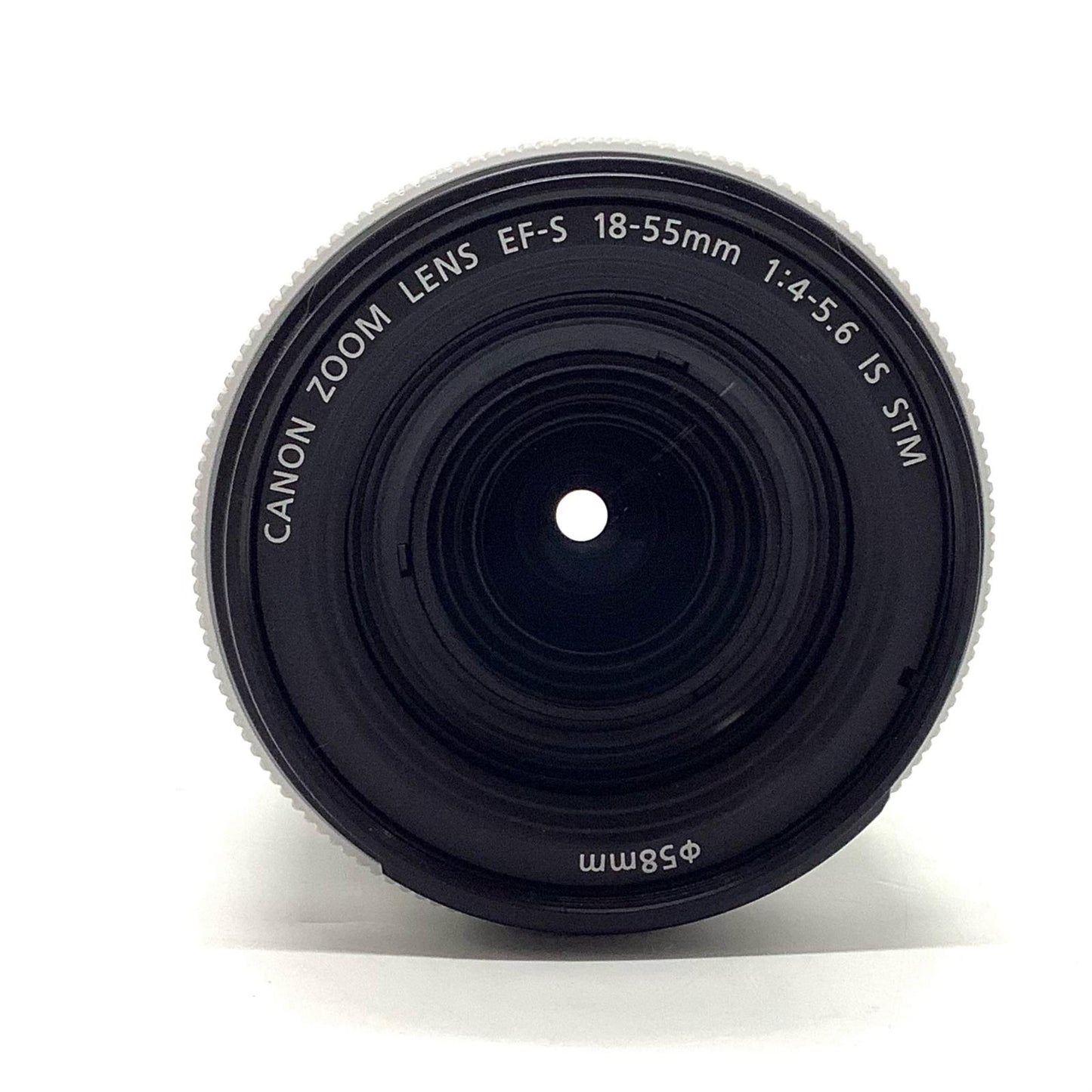 【全額返金保証】【最速発送】Canon EF-S18-55mm F4-5.6 IS STM [シルバー] 美品 動作確認済