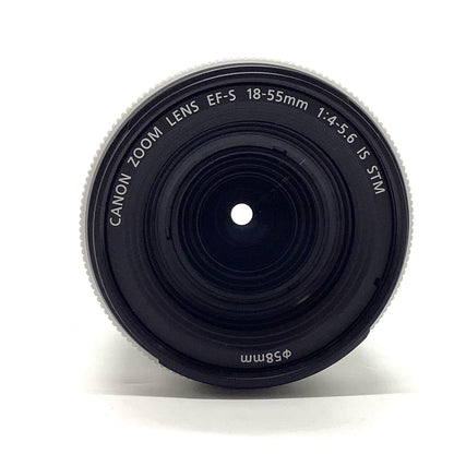 【全額返金保証】【最速発送】Canon EF-S18-55mm F4-5.6 IS STM [シルバー] 美品 動作確認済